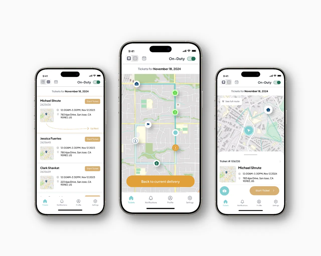 Happy Logistics delivery management interface